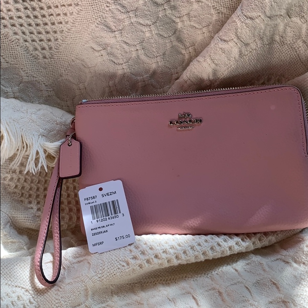Coach double zip wallet/wristlet